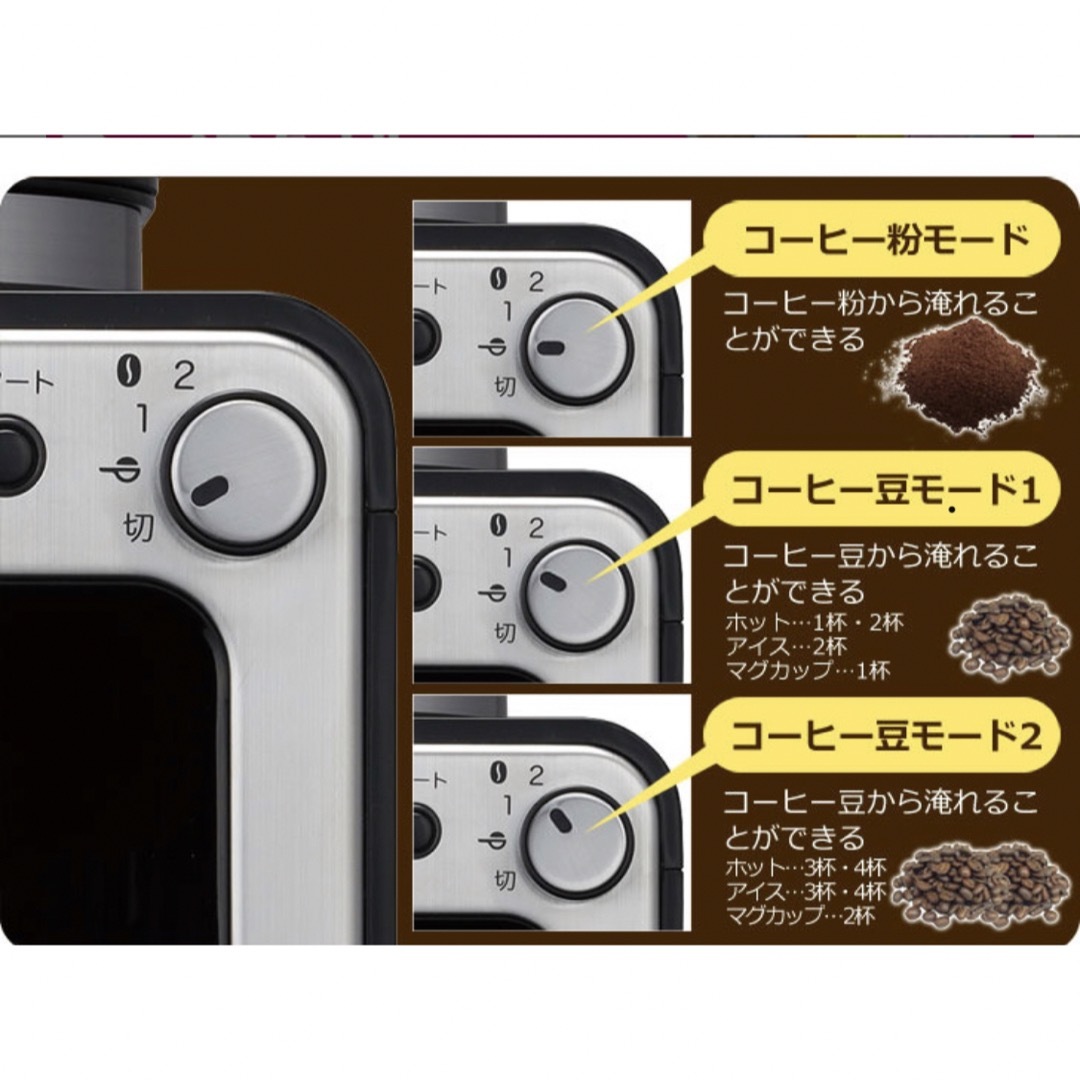 【新品未使用】シロカ　全自動コーヒーメーカー　SC-A211(1台) スマホ/家電/カメラの調理家電(コーヒーメーカー)の商品写真