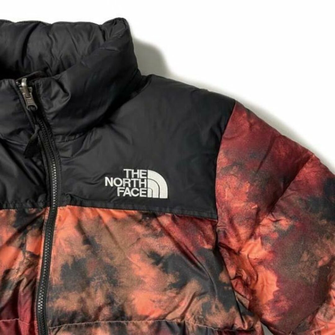 THE NORTH FACE - ノースフェイス W ダウン ヌプシ US限定(L)赤 総柄