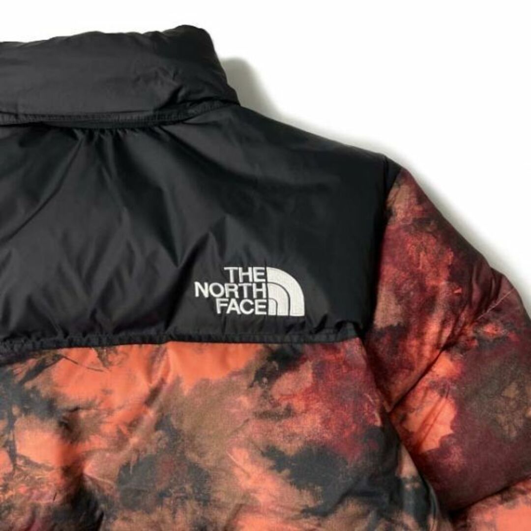 THE NORTH FACE - ノースフェイス W ダウン ヌプシ US限定(L)赤 総柄