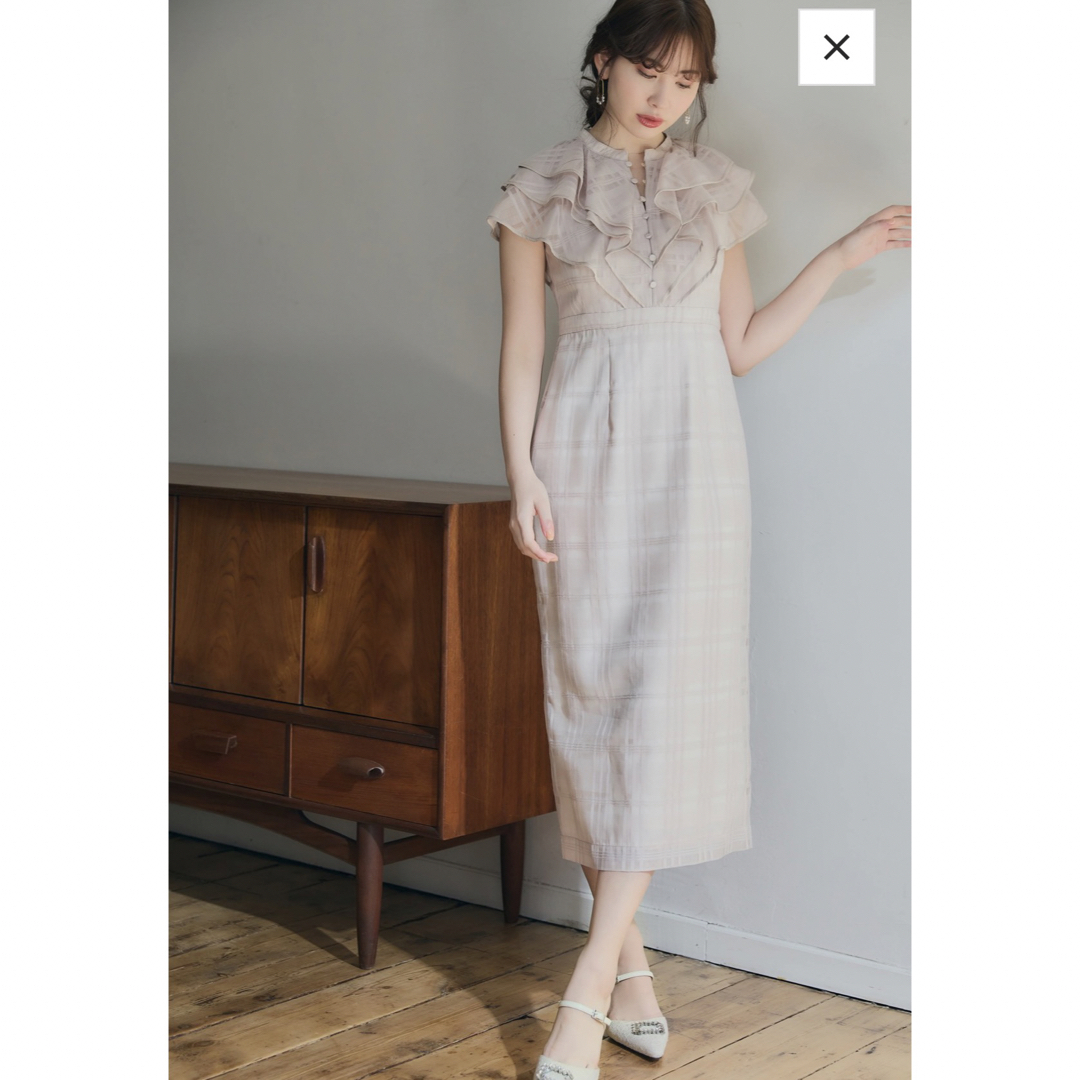 Her lip to - Split Ruffled Check Organza Dressの通販 by shop