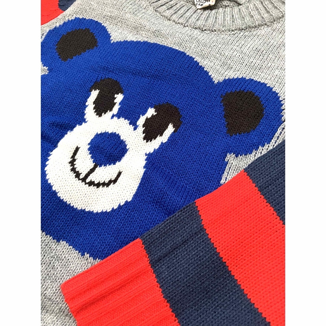 ANAP Kids(アナップキッズ)のアナップキッズ　グレー　クマ　セーター キッズ/ベビー/マタニティのキッズ服男の子用(90cm~)(Tシャツ/カットソー)の商品写真