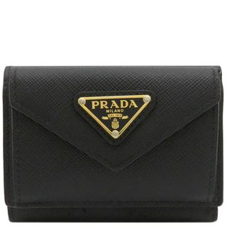 完品 プラダ ミニウォレット リボン サフィアーノ L字 財布 PRADA