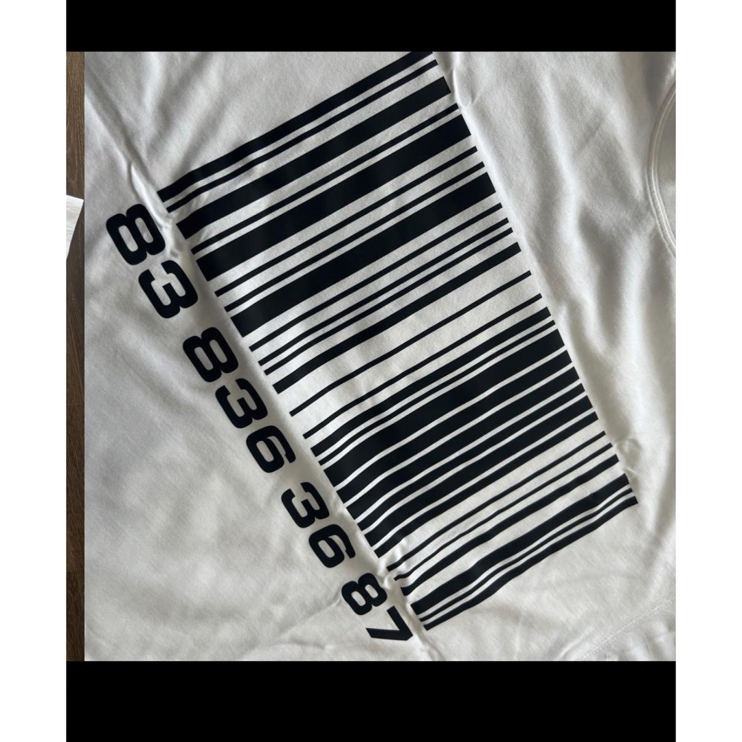 VETEMENTS - VETEMENTS バーコード ロゴ Tシャツ ホワイト 半袖