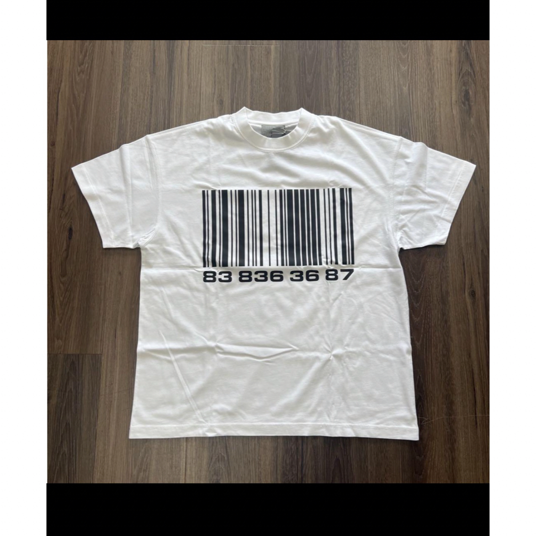 VETEMENTS - VETEMENTS バーコード ロゴ Tシャツ ホワイト 半袖