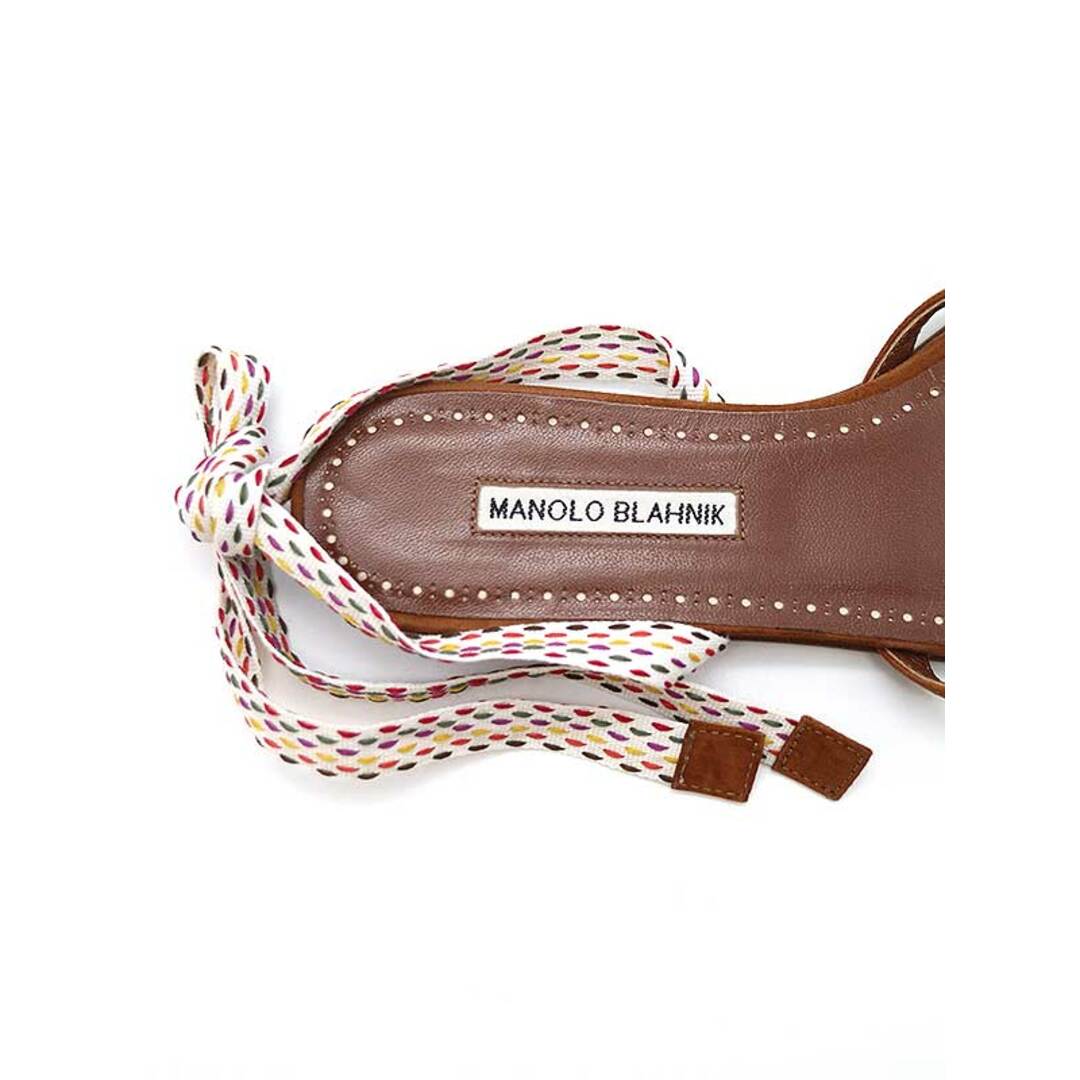 MANOLO BLAHNIK(マノロブラニク)のMANOLO BLAHNIK マノロブラニク NASTRAFLA ストラップサンダル ブラウン 38 レディースの靴/シューズ(サンダル)の商品写真