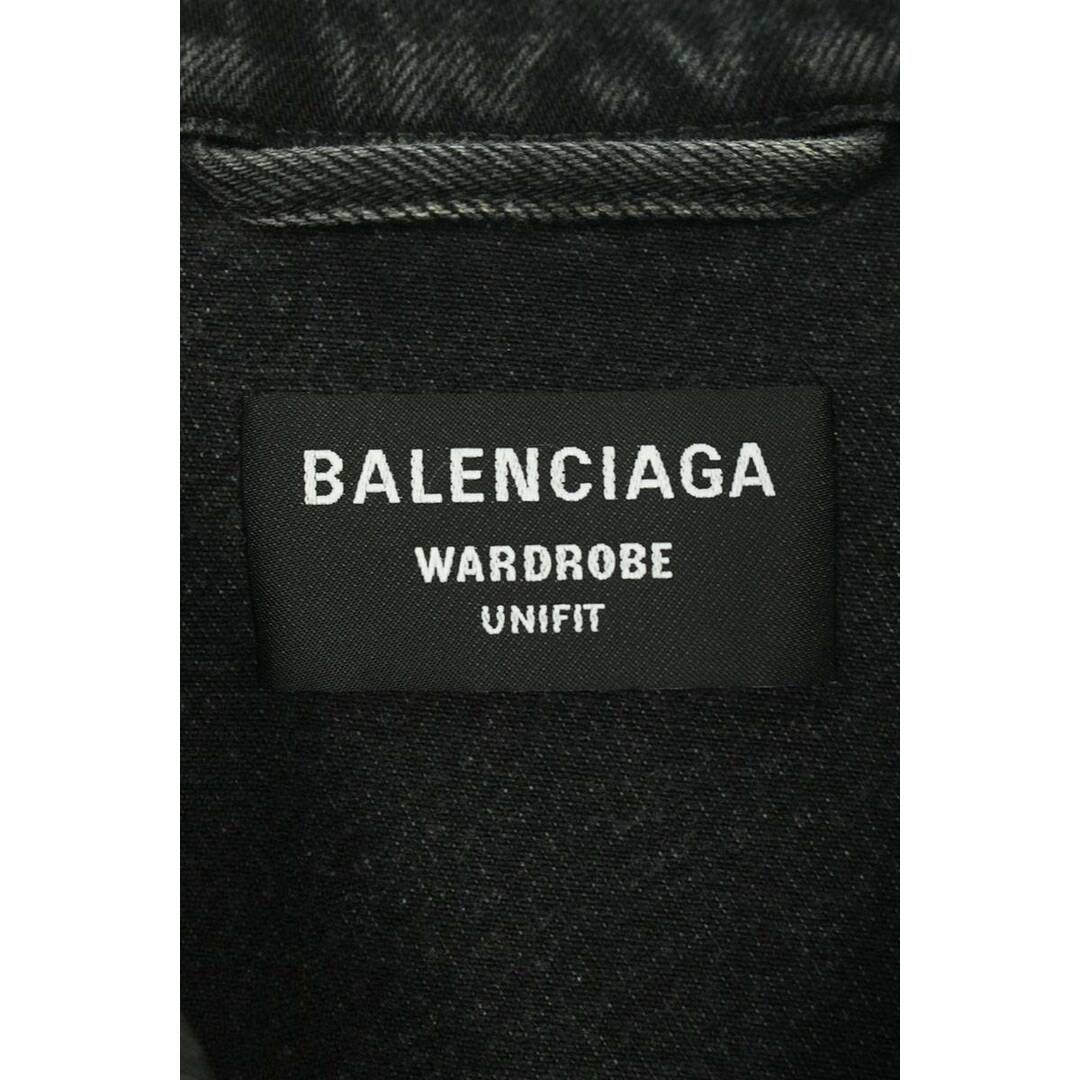 Balenciaga(バレンシアガ)のバレンシアガ  22SS  694504 TBP47 メタルロゴオーバーサイズウォッシュドデニムジャケット メンズ 2 メンズのジャケット/アウター(Gジャン/デニムジャケット)の商品写真