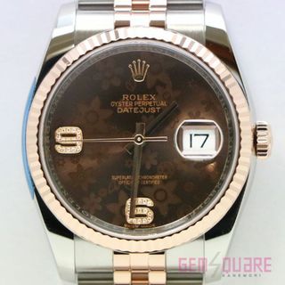 ロレックス(ROLEX)のROLEX ロレックス デイトジャスト36 ブラウンフラワー ランダム品番 腕時計 仕上済 116231(腕時計(アナログ))