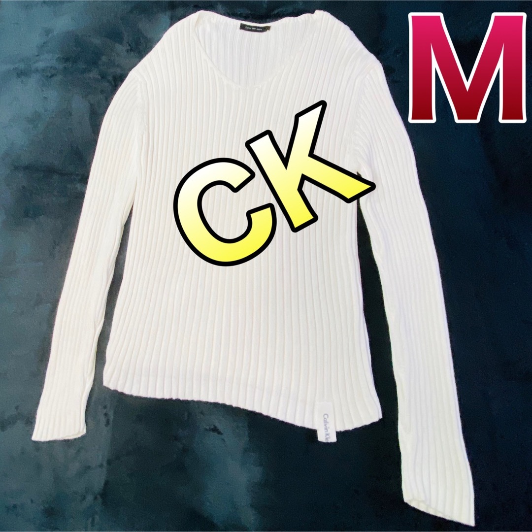 Calvin Klein(カルバンクライン)のカルバンクライン メンズ Vネックセーター Mサイズ メンズのトップス(ニット/セーター)の商品写真