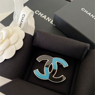 ほぼ新品★CHANEL レア物！デニム カメリア コサージュ ブローチ シャネル