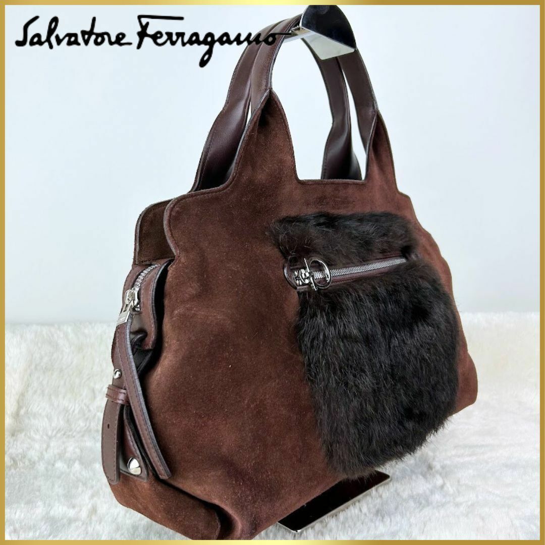 極美品・稀少】Salvatore Ferragamo 2WAYハンドバッグ-