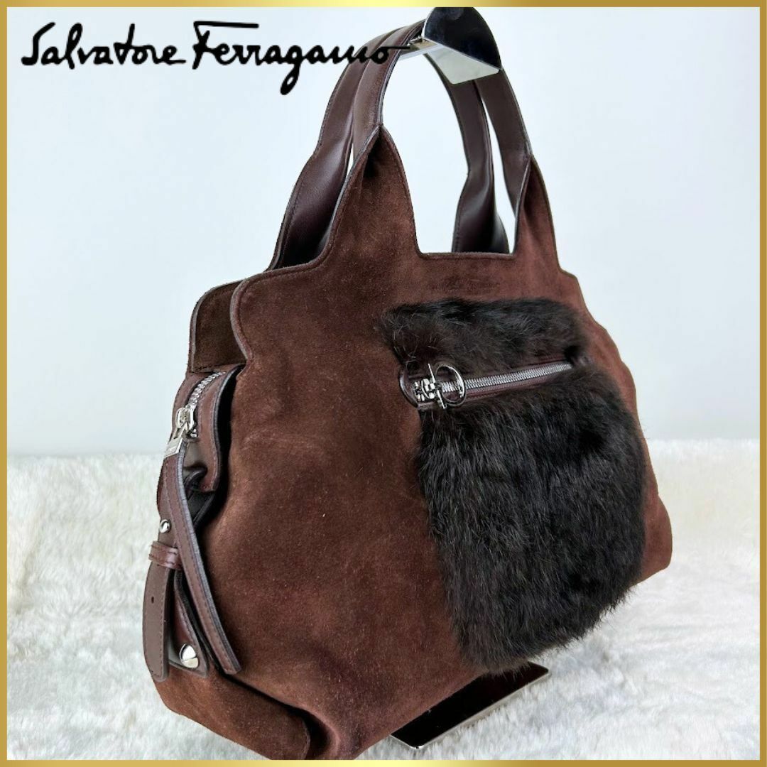 【極美品・稀少】Salvatore Ferragamo 2WAYハンドバッグ