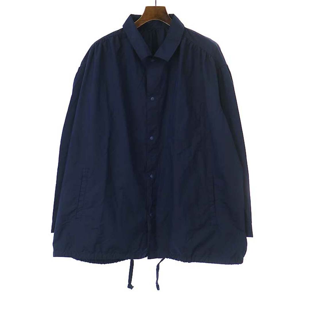 Porter Classic ポータークラシック 22SS POPLIN GATHERED JACKET ポプリンギャザーコーチジャケット ネイビー 4