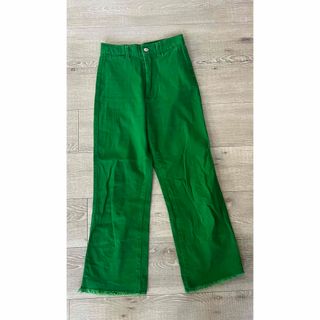 parisienne straight pants（green） (カジュアルパンツ)