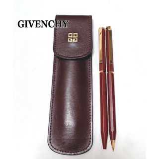 ジバンシィ(GIVENCHY)のジバンシー　シャープペンシル　ボールペン　セット　ヴィンテージ　ワインレッド(その他)