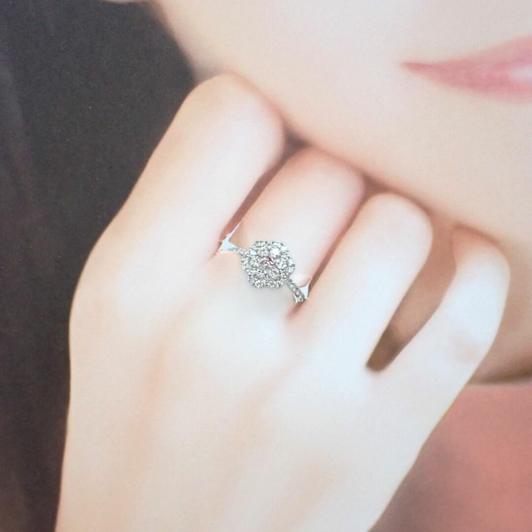 ★インテンス★ピンクダイヤモンドリング0.040ct　FIPP/I2　PT900 レディースのアクセサリー(リング(指輪))の商品写真