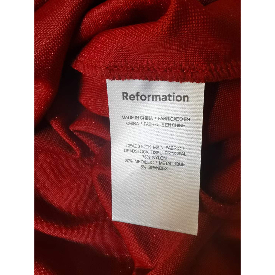 ❤️Reformation 新作新品　赤　ロングワンピース　2色　キラキラ 5