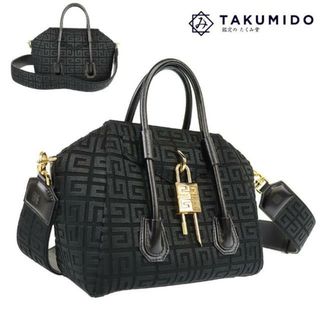 ジバンシィ(GIVENCHY)のジバンシィ 2WAY ハンドバッグ アンティゴナ ロックバッグ ミニ 未使用 ブラック ゴールド金具 GIVENCHY 【中古】 | ジバンシー 2WAY ショルダー 肩掛け 黒 金色 レザー カバン レディース ファッション ブランド 美品(ハンドバッグ)