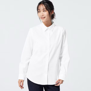 ジーユー(GU)の【新品】GU イージーケアシャツ　白　XL(シャツ/ブラウス(長袖/七分))