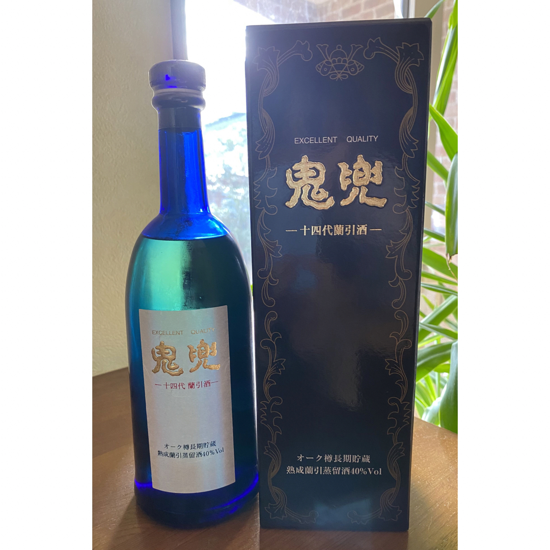 希少!十四代蘭引酒 鬼兜 ブルーボトル 箱&冊子付き-