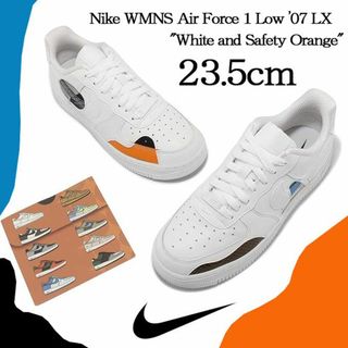 ナイキ(NIKE)の【新品】23.5cm NIKE エアフォース1ロー ホワイト&セーフティオレンジ(スニーカー)