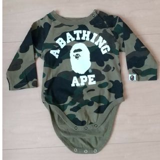 アベイシングエイプ(A BATHING APE)の【カノンさん専用】A BATHING APE 長袖ロンパース【70サイズ】(ロンパース)