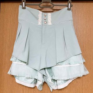 アクシーズファム(axes femme)の【axes femma】 パンツ　ズボン　レース　ブルー　M(ショートパンツ)