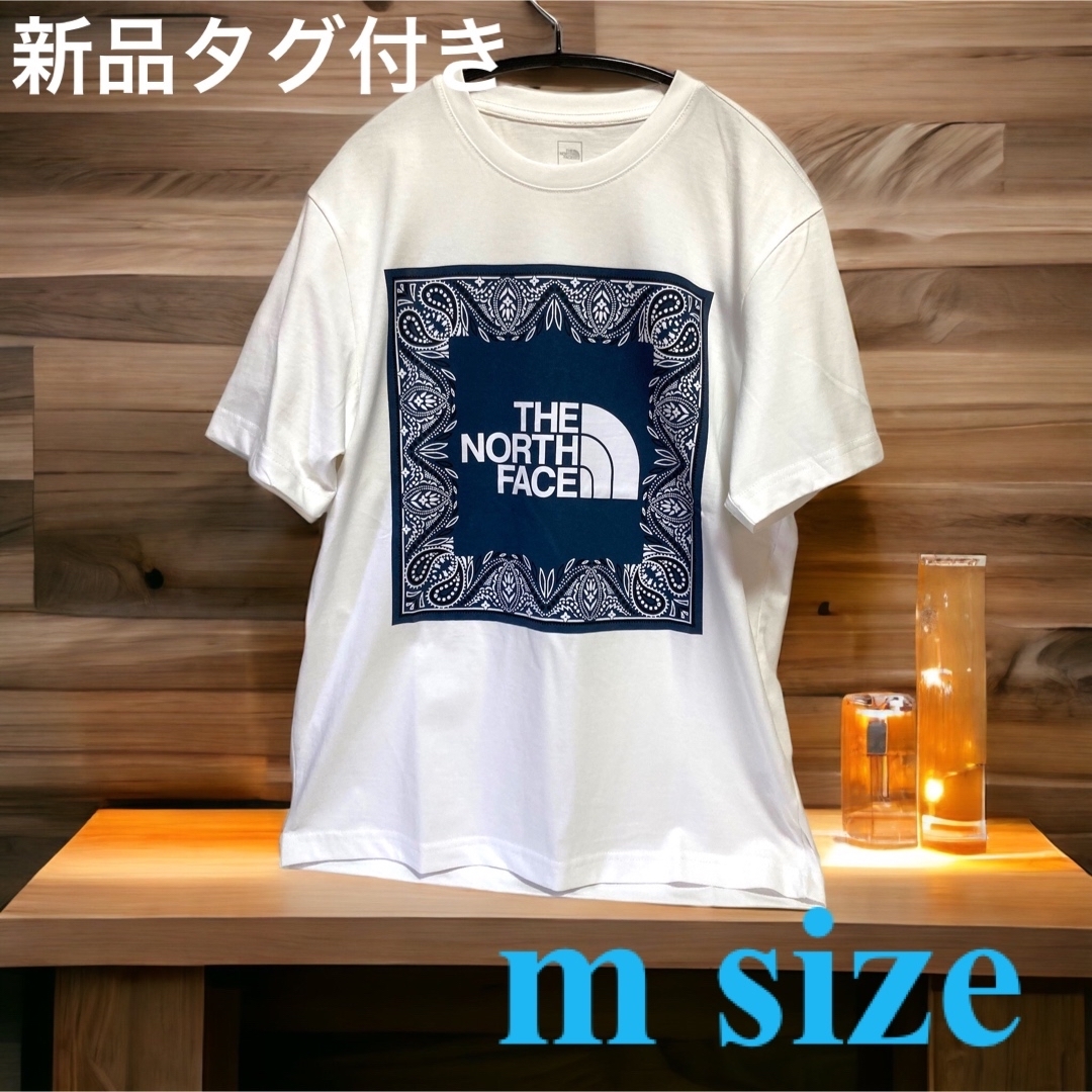 THE NORTH FACE(ザノースフェイス)の☆新品未使用☆ノースフェイス前バンダナ柄プリントTシャツユニセックス★韓国限定★ メンズのトップス(Tシャツ/カットソー(半袖/袖なし))の商品写真