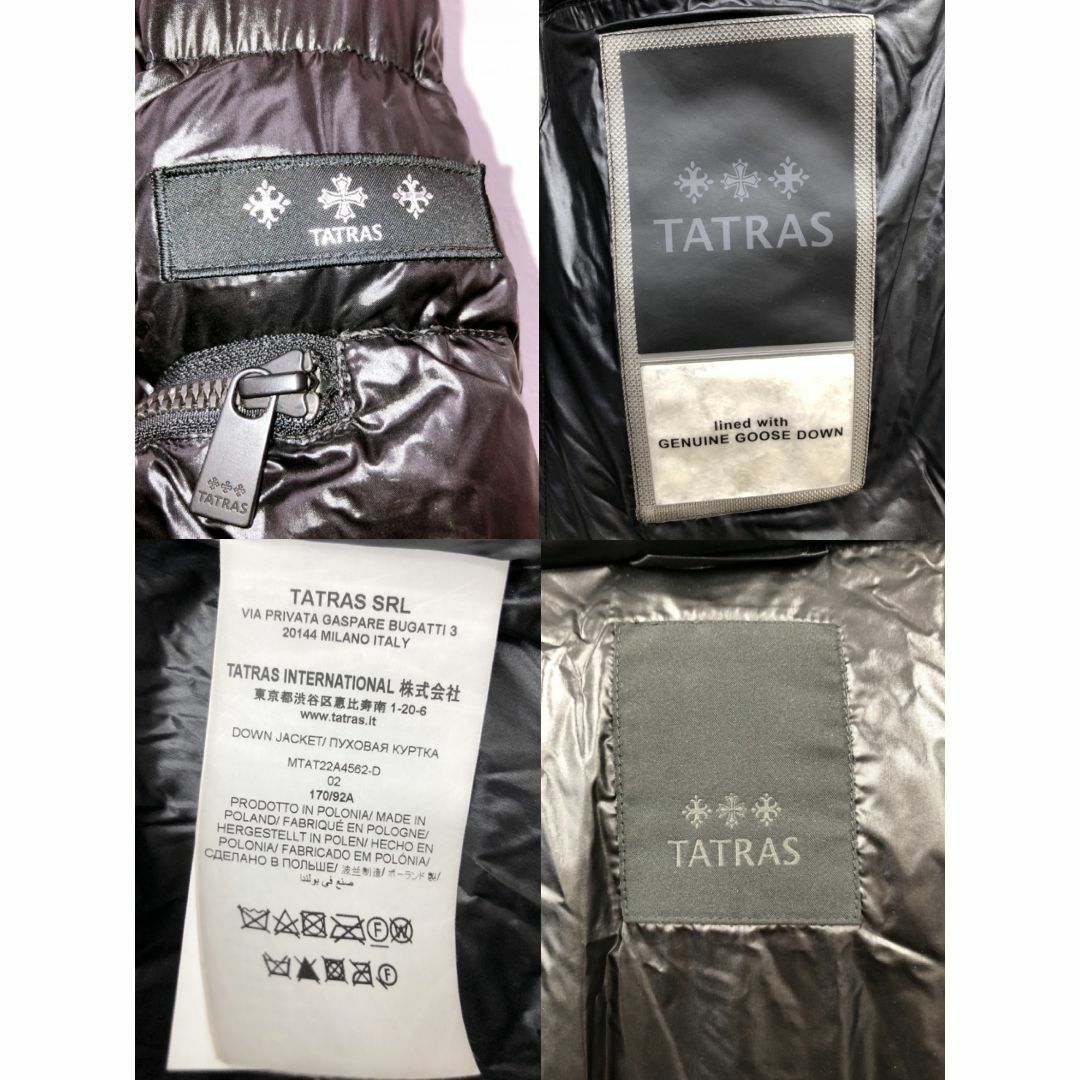 【14893】TATRAS タトラス ダウンジャケット ブラック サイズ02 M