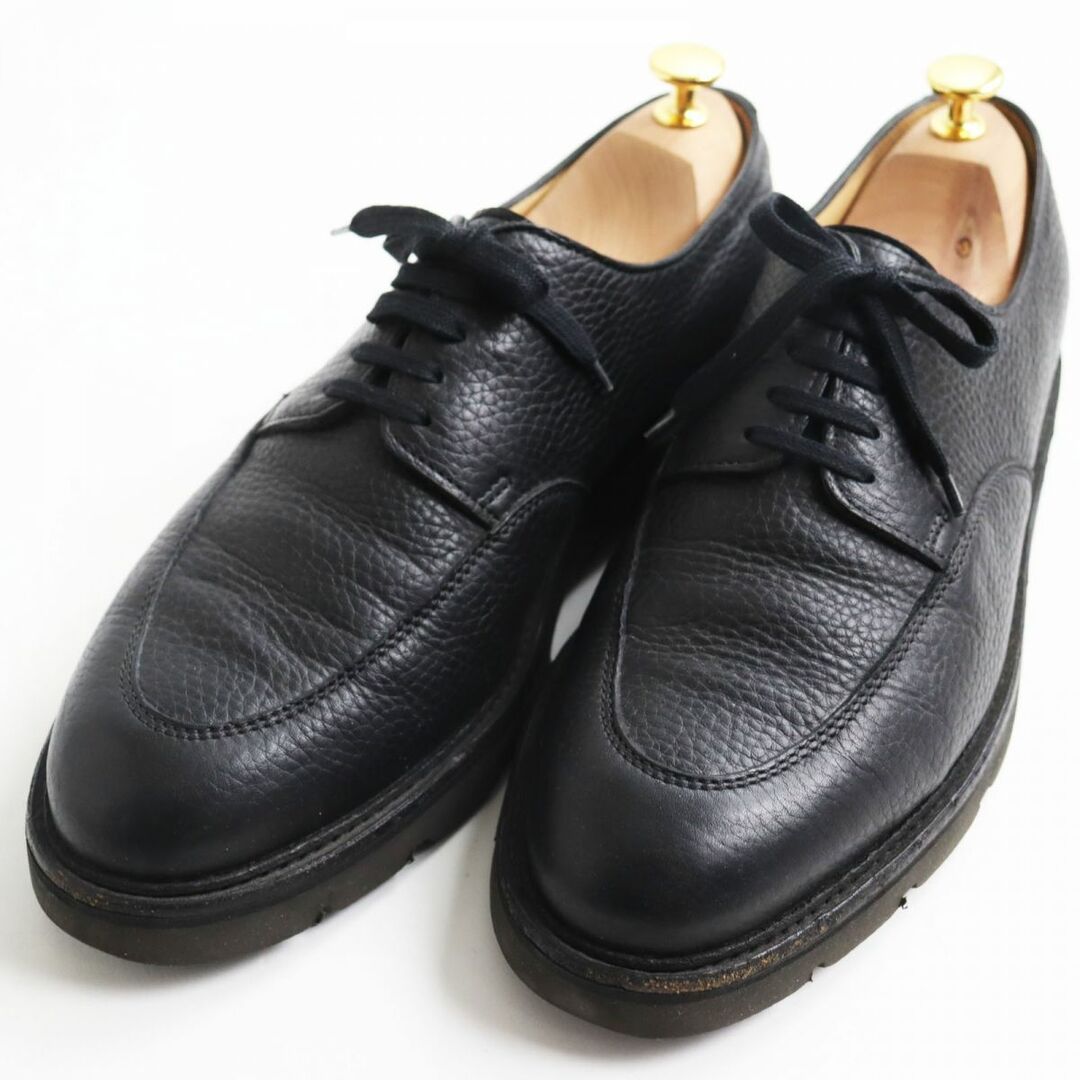 【ドンドン見直し】良品●JOHN LOBB ジョンロブ SENTRY 0015ラスト Uチップ レザーシューズ ブラック 7 1/2E イングランド製 メンズ