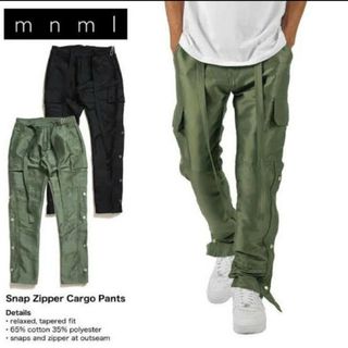 W30 mnml snap zipperⅡcargo pants