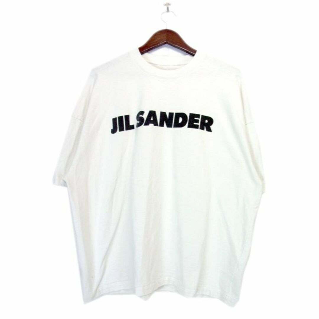 ジルサンダー JIL SANDER ■ 【 JSCU07050WU248 】 ロゴ プリント ヘビーコットン Tシャツ　29682