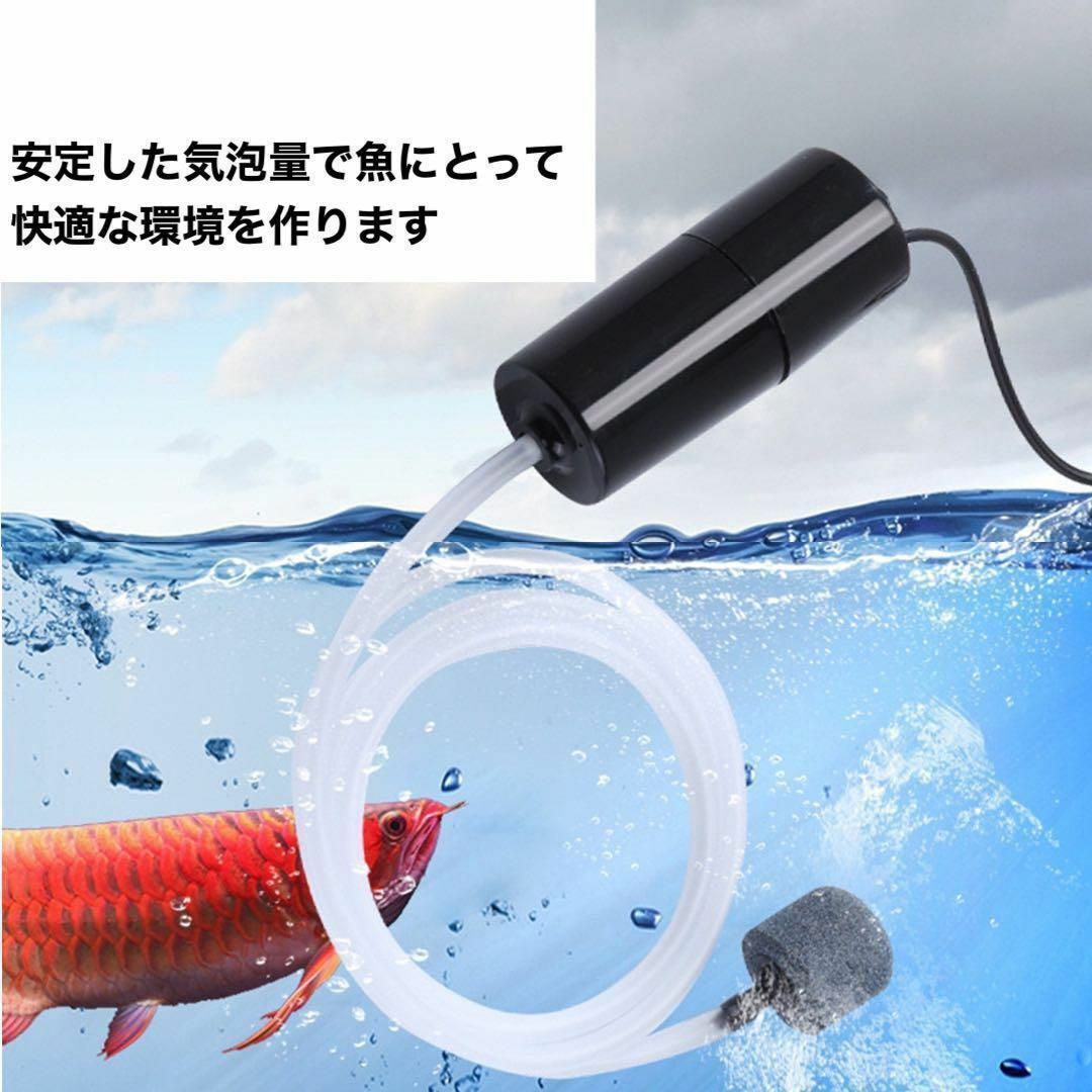 エアーポンプ 水槽用ポンプ　釣りポンプ　ぶくぶくエアー　エアレーション　ブラック その他のペット用品(アクアリウム)の商品写真