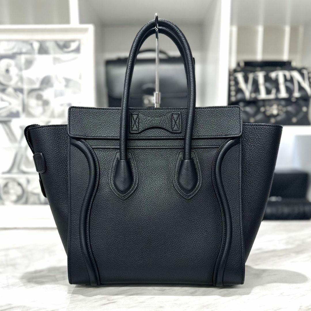 CELINE ラゲージマイクロ ハンドバッグ レザー レディース