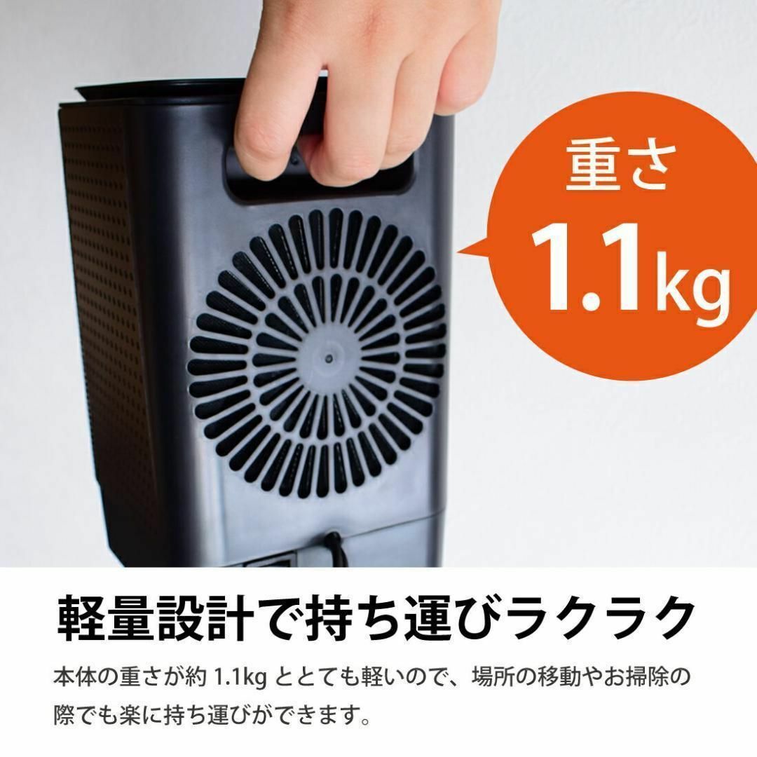 セラミックヒーター PSE認証済 小型 首振り 3段階切替 足元 省エネ スマホ/家電/カメラの冷暖房/空調(ファンヒーター)の商品写真