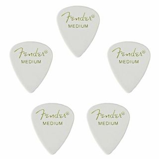 フェンダー(Fender)のFender ピック×5枚 ティアドロップ MEDIUM-ホワイト(その他)