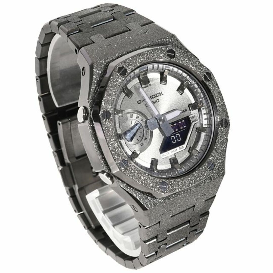 G-SHOCK GA2100 カシオーク フロステッド ガンメタ カスタム ステンレス製 艶消しモデル Frosted Edition