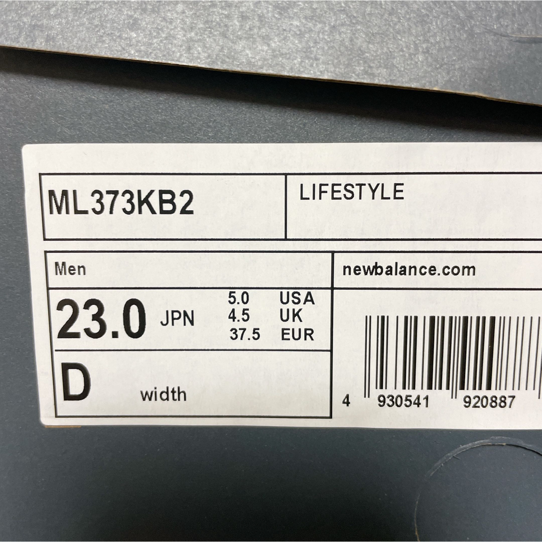 New Balance(ニューバランス)の【新品】ニューバランス　ML373 ブラック 23 レディースの靴/シューズ(スニーカー)の商品写真