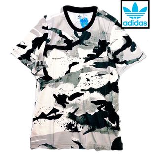 オリジナルス(Originals（adidas）)のアディダス オリジナルス 新品 カモフラ柄 Tシャツ ジャージ 迷彩柄 グレー(Tシャツ/カットソー(半袖/袖なし))