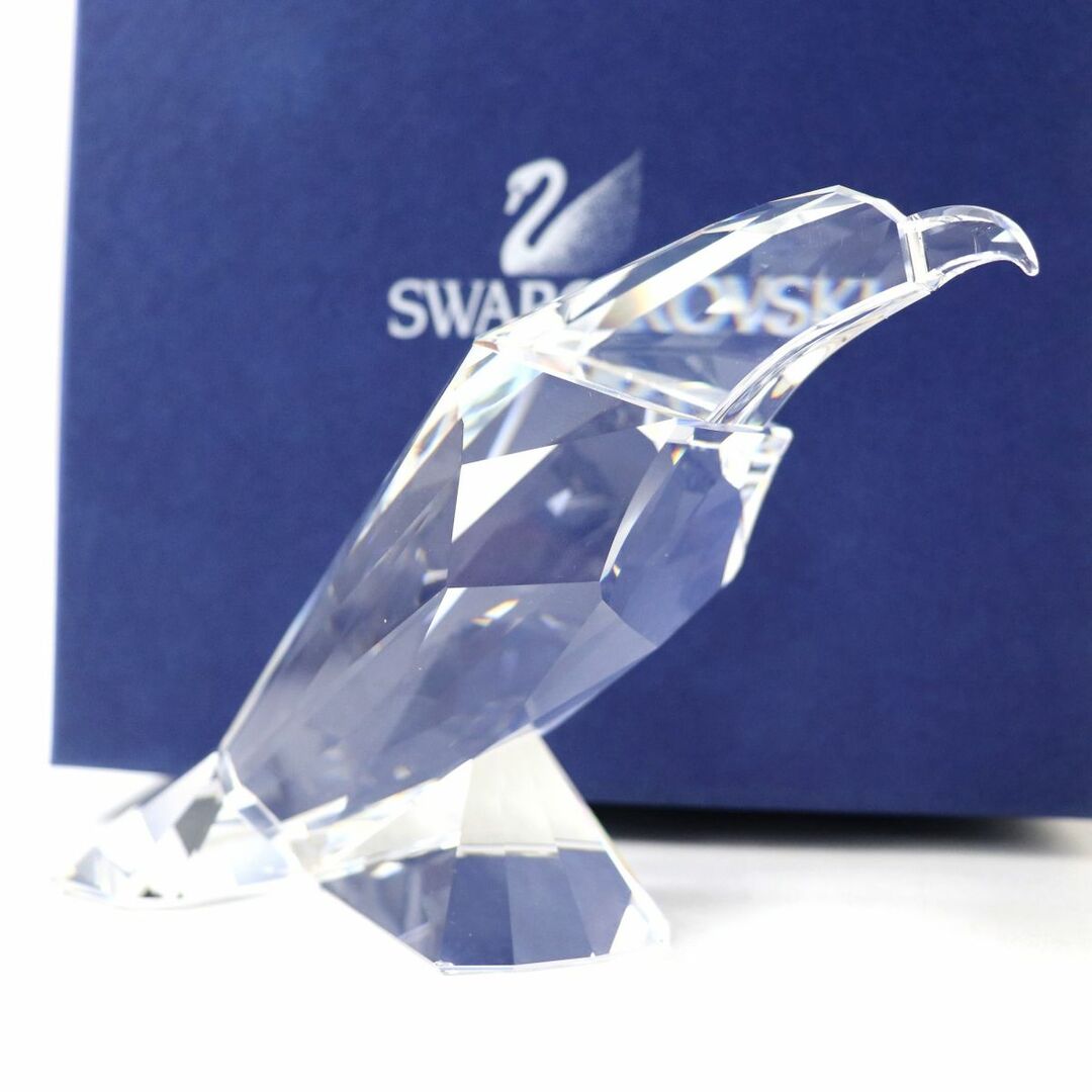 未使用品◇Swarovski スワロフスキー 624599 2004年 クリスタルガラス Eagle 鳥モチーフ ワシ 置物 オブジェ インテリア◎ クリア 箱付