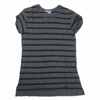 ビンス(Vince)の美品 ヴィンス VINCE ボーダー Tシャツ ロールアップスリーブ 薄手(Tシャツ(半袖/袖なし))