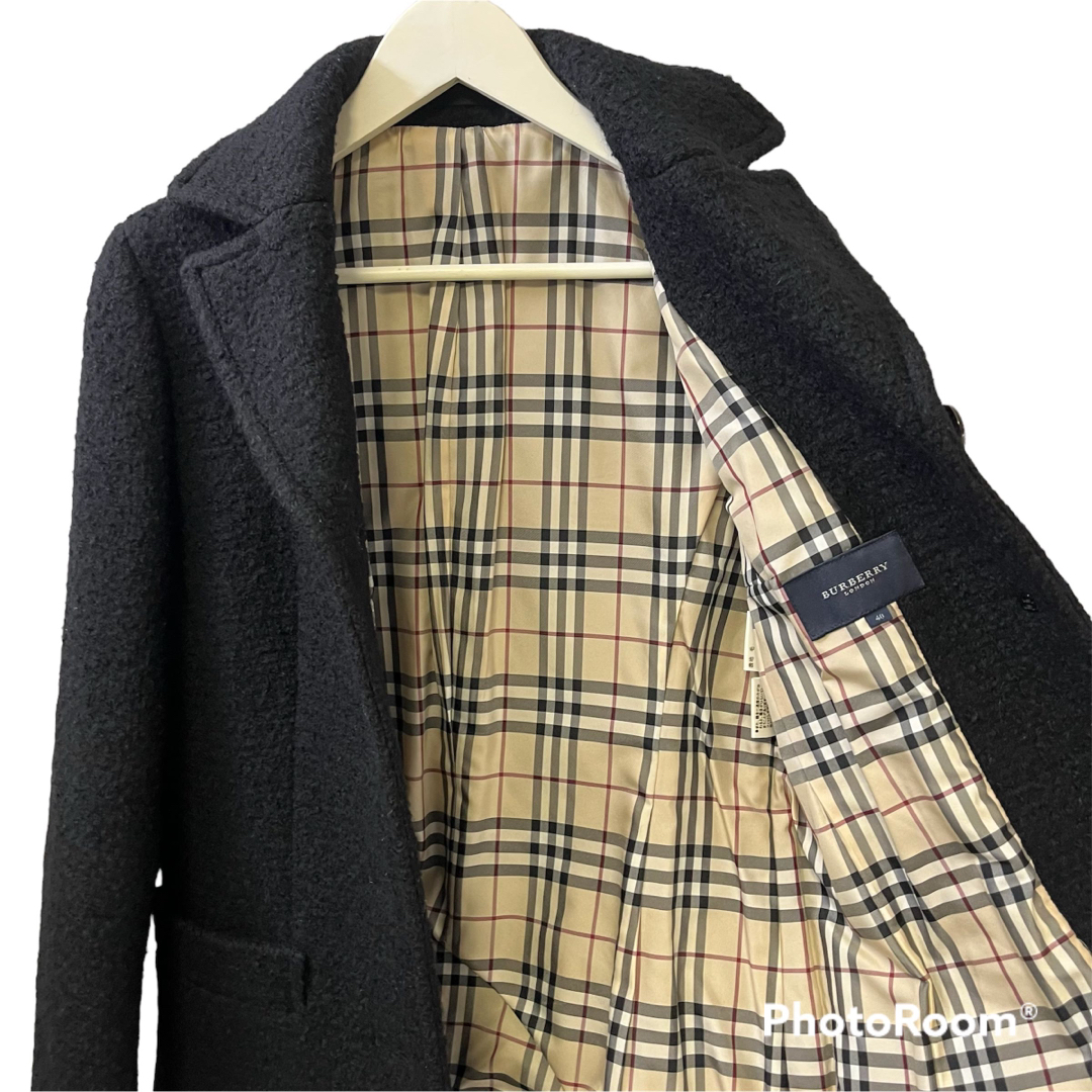 BURBERRY(バーバリー)の良品　バーバリーロンドン　Pコート　ノヴァチェック  BURBERRY レディースのジャケット/アウター(ピーコート)の商品写真