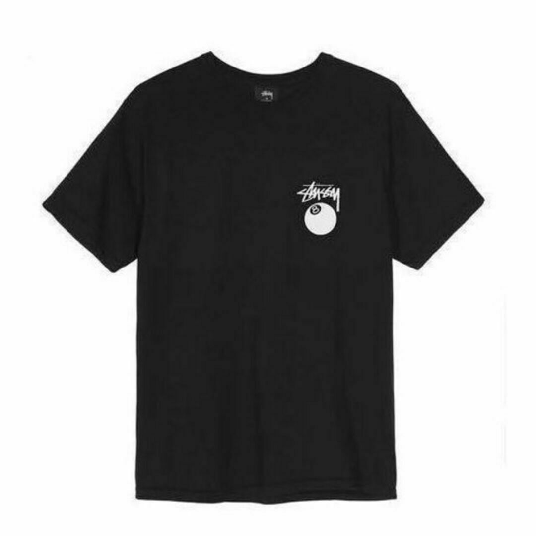 【新品】stussy Tシャツ　サイズM ブラック　8ボール