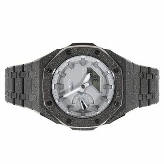 ジーショック(G-SHOCK)のカシオーク G-SHOCK GA2100 フロステッド カスタム ブラック グレー文字盤 ステンレス製 艶消しモデル Frosted Edition BLACK(腕時計(アナログ))