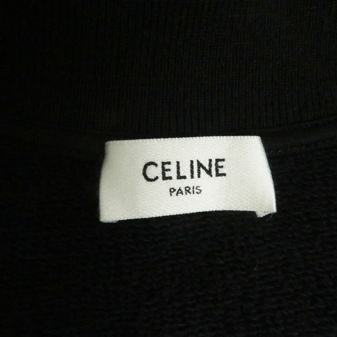 celine(セリーヌ)の美品□22AW CELINE/セリーヌ 2Y815345F ロゴワッペン カレッジ テディブルゾン/スタジアムジャンパー ブラック系 S イタリア製 正規品 メンズのジャケット/アウター(スタジャン)の商品写真