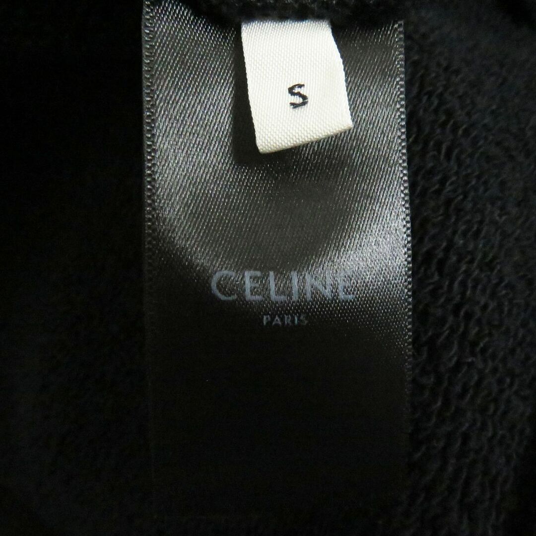 celine(セリーヌ)の美品□22AW CELINE/セリーヌ 2Y815345F ロゴワッペン カレッジ テディブルゾン/スタジアムジャンパー ブラック系 S イタリア製 正規品 メンズのジャケット/アウター(スタジャン)の商品写真