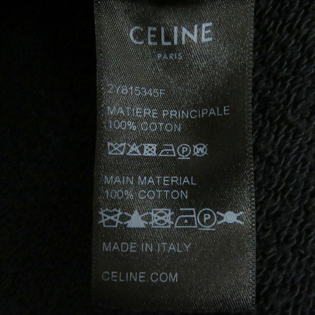 celine(セリーヌ)の美品□22AW CELINE/セリーヌ 2Y815345F ロゴワッペン カレッジ テディブルゾン/スタジアムジャンパー ブラック系 S イタリア製 正規品 メンズのジャケット/アウター(スタジャン)の商品写真