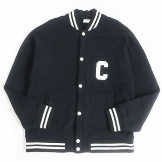 セリーヌ(celine)の美品□22AW CELINE/セリーヌ 2Y815345F ロゴワッペン カレッジ テディブルゾン/スタジアムジャンパー ブラック系 S イタリア製 正規品(スタジャン)