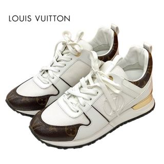 ルイヴィトン(LOUIS VUITTON)の未使用 ルイヴィトン LOUIS VUITTON ランアウェイライン モノグラム スニーカー 靴 シューズ ロゴ ホワイト ブラウン(スニーカー)