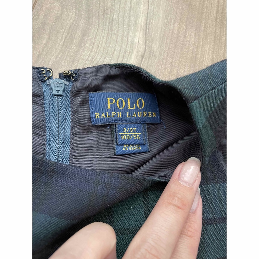 Ralph Lauren(ラルフローレン)の★美品★ ラルフローレン チェック ジャンパースカート 100 キッズ/ベビー/マタニティのキッズ服女の子用(90cm~)(ワンピース)の商品写真