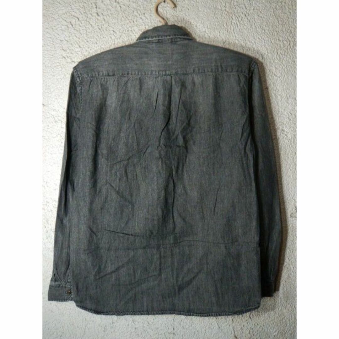 BACK NUMBER(バックナンバー)のo7099　バック　ナンバー　長袖　ブラック　グレー　デニム　シャツ メンズのトップス(シャツ)の商品写真